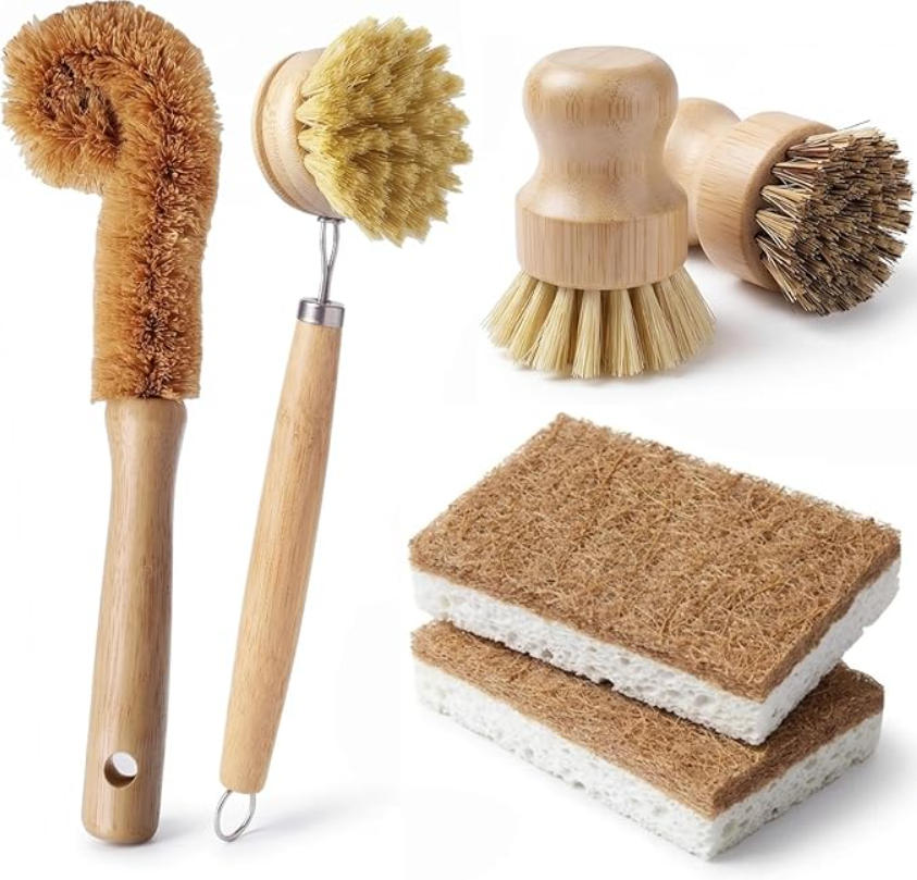 Substrate Coconut Fiber - Conjunto de 6 Escovas de Bambu