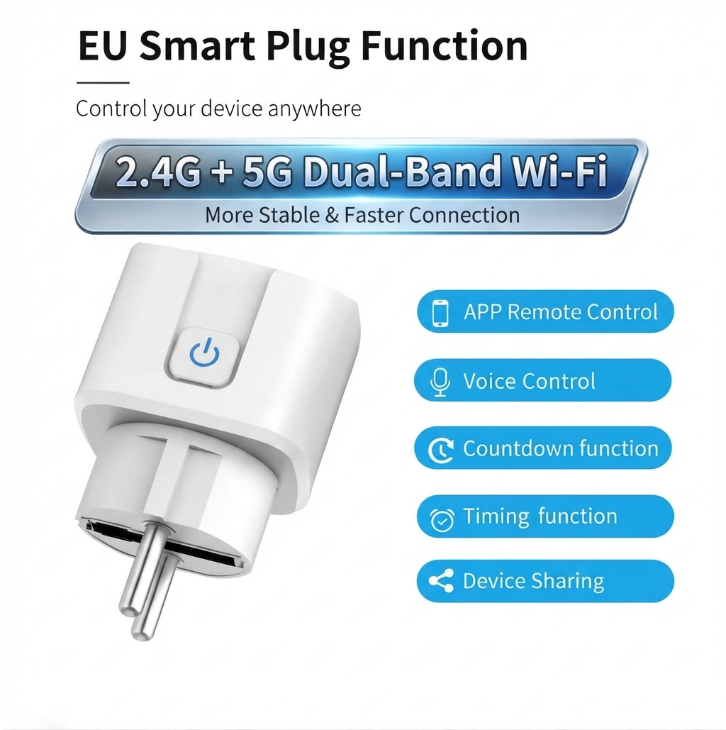 Tomada inteligente Tuya WiFi d - Timer Dual Outlet avaliação e preço