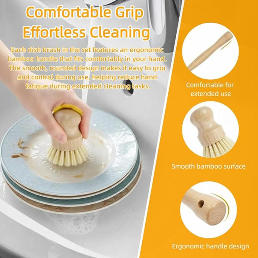 Conjunto de 6 Escovas de Bambu - Substrate Coconut Fiber avaliação e preço